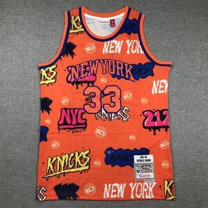 Patrick Ewing #33 Knicks Hardwood Classics 1991-92 Sketch Doodle Jersey